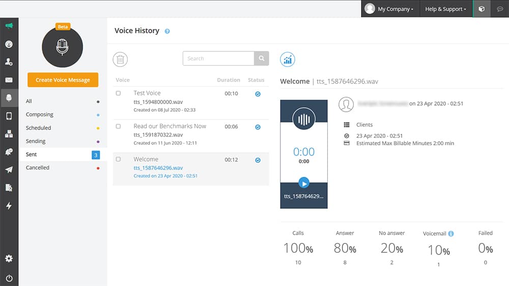 Voice Broadcasting Reports