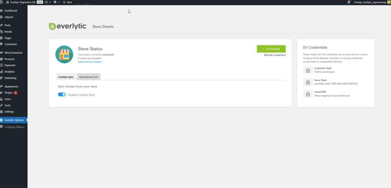 Enable Contact Sync Enable Contact Sync