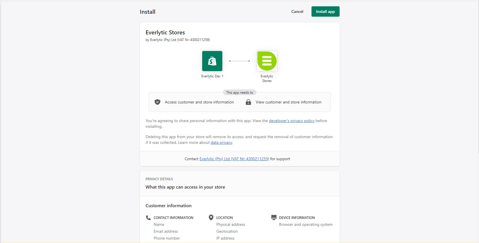 Install the Everlytic integration on Shopify