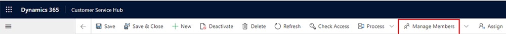 Microsoft Dynamics 365 | Manage Members