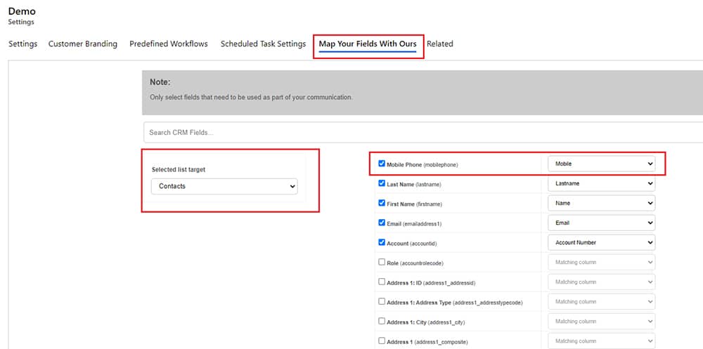 Microsoft Dynamics 365 | Field Mapping